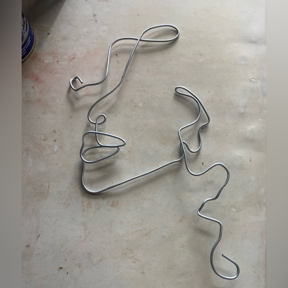 Abstract Silver Wire Sculpture